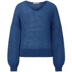 Trøje til kvinder med V-hals Blue