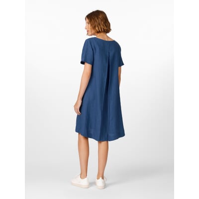 Damen-Leinenkleid, Blau | Manufactum