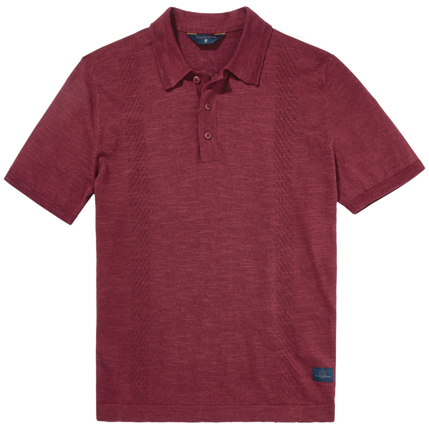 Herren-Poloshirt mit Muster, Dunkelrot | Manufactum
