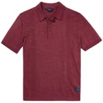 Mens polo shirt with pattern Dark red