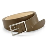 Ceinture femme en cuir large Marron-olive