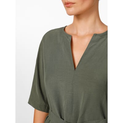 Ladies dress with Medium | belt, green Manufactum