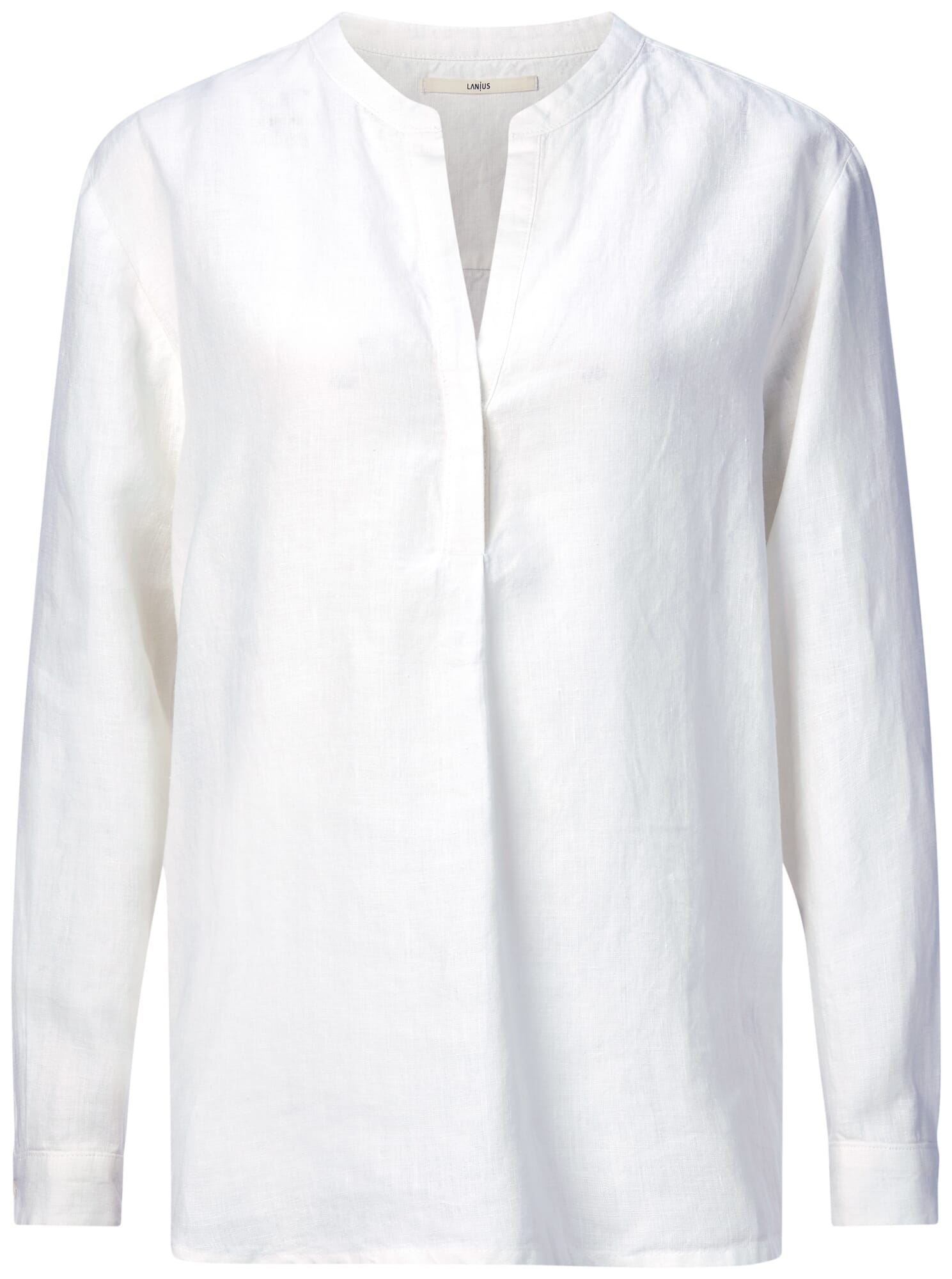 Leinen, | Damen-Hemdbluse Weiß Manufactum