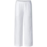 Ladies linen pants 7/8 length White