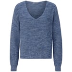 Dames trui structuur Blauw-melange