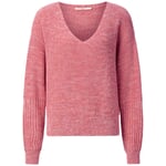 Pull-over femme structure Mélange rouge