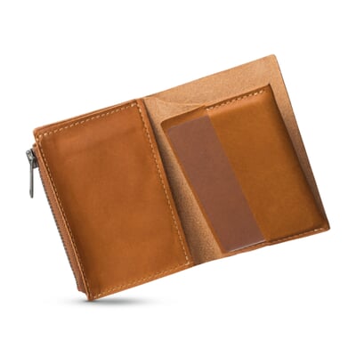Geldbörse Pocket Wallet Zip, Hellbraun | Manufactum