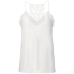 Ladies top with lace Natural white