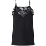 Ladies top with lace Black