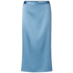 Gonna da donna in raso di seta Blu medio