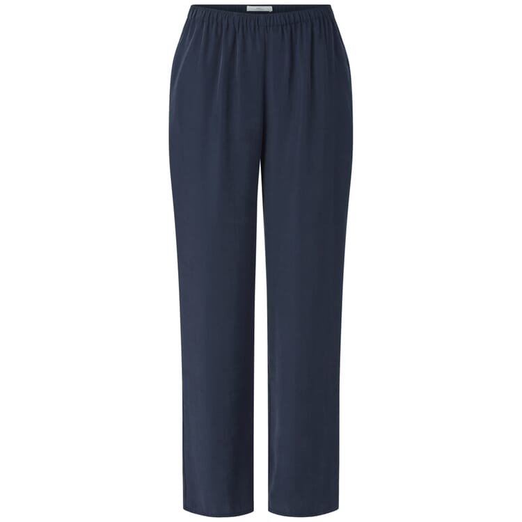 Bukser i modal polyester til damer, Mørkeblå