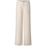 Ladies linen pants stripes Nature Coral