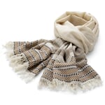 Ladies scarf ikat pattern Natural-brown