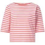 Ladies' half-sleeved shirt White-coral