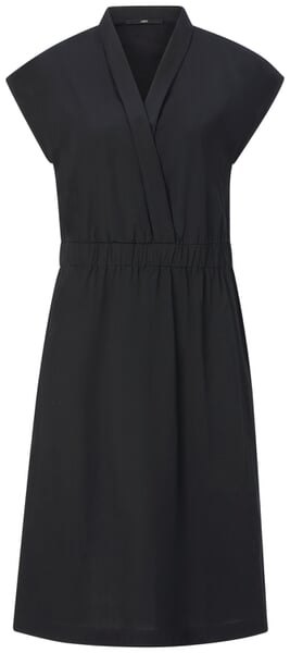 Dame-kjole med sjalekrave Sort