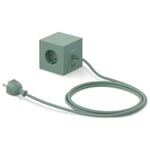 Square 1 socket Matte green