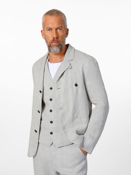 Men's linen jacket Light gray, application example
