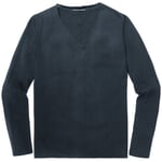 Jersey de punto para hombre con cuello en V Azul oscuro
