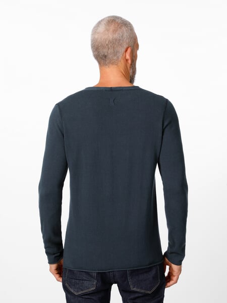 Pull en maille pour homme col V Bleu foncé, exemple dapplication