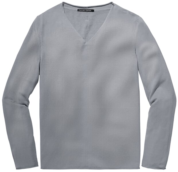Herren-Strickpulli V-Ausschnitt Stone