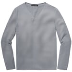 Jersey de punto para hombre con cuello en V Piedra