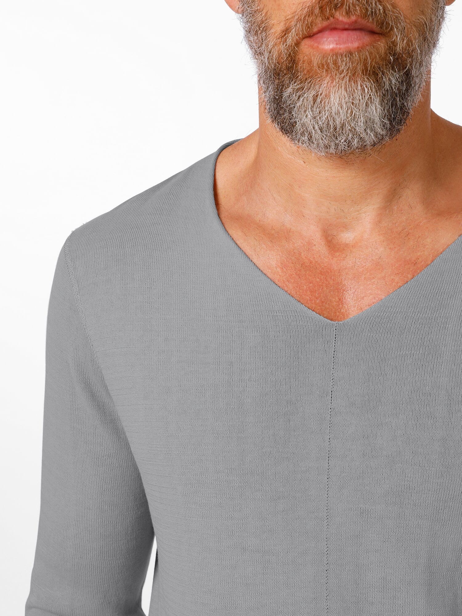 Pull Col En V H&M Pour Homme - Soie & Coton, Bleu Marine - Taille S - Occasion Très Bon état