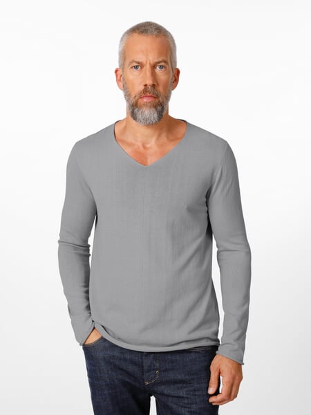Herren-Strickpulli V-Ausschnitt Stone, Anwendungsbeispiel