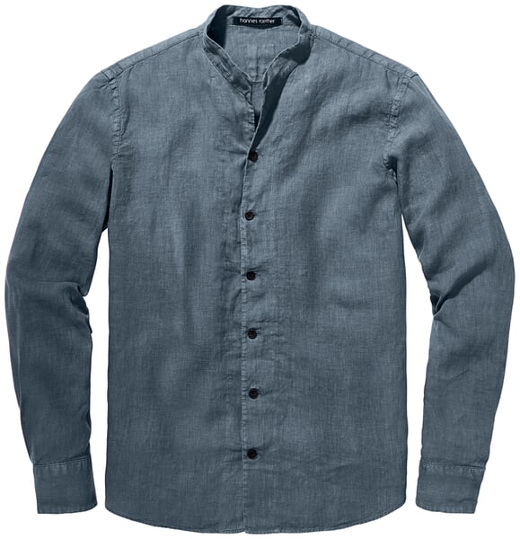 Chemise homme col montant Bleu moyen