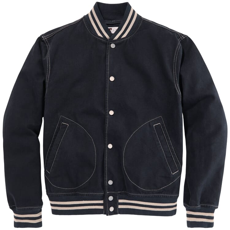 Chaqueta universitaria para hombre, Azul oscuro