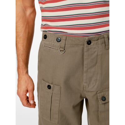 BEN BRIX Herenbroek met elastisch koord blauw/grijs maat 28 (kort