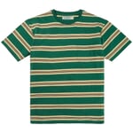 Men T-shirt 1971 stripes Green-Ecru