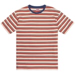 T-shirt homme 1967 à rayures Orange-Ecru