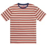 T-shirt til mænd med striber fra 1967 Orange-Ecru
