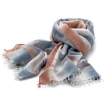 Ladies scarf with gradient Blue