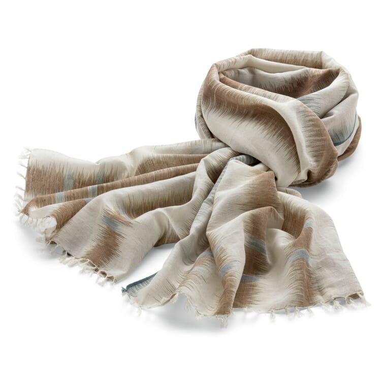 Ladies scarf with gradient, Brown