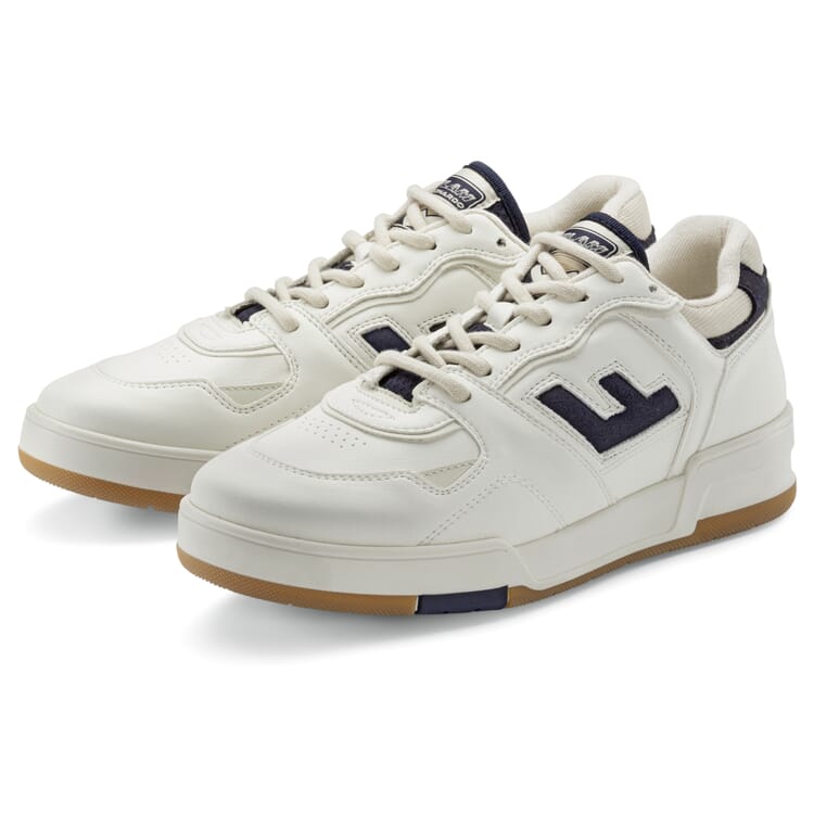 Baskets pour hommes Leonardo, Blanc-Bleu