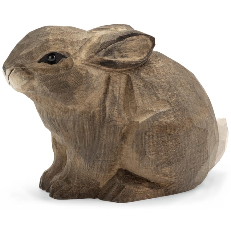 Rabbit lime wood hand carved