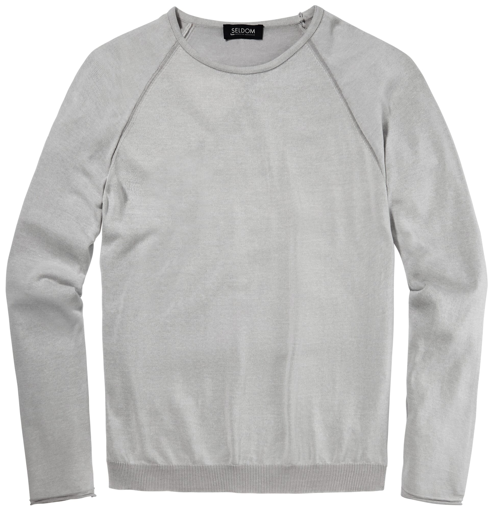 Men sweatshirt raglan, Medium gray