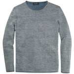 Jersey de cuello redondo para hombre Gris-azul