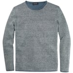Men's round neck sweater Gray-blue