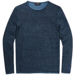 Maglione da uomo con scollo rotondo Piombo blu