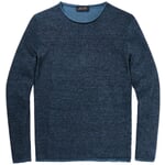 Men's round neck sweater Blue-Leu