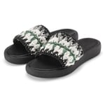Zapatilla de señora de ganchillo Negro