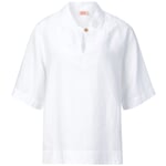 Camicetta da donna in lino Bianco