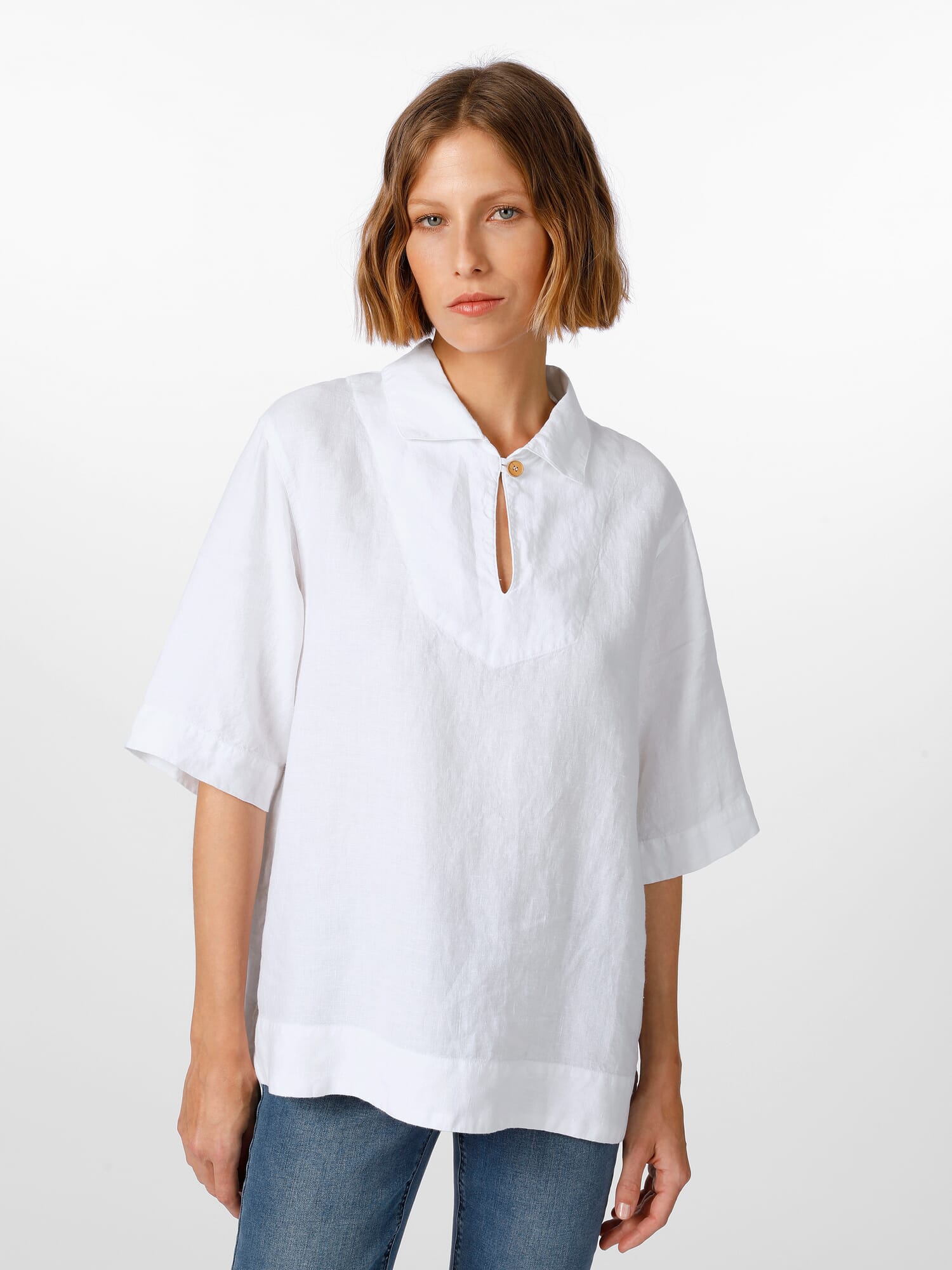 Ladies linen slip-on blouse, White | Manufactum Ladies linen slip-on blouse, White | Manufactum