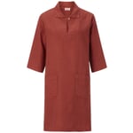 Robe à enfiler en lin pour femme Rouge foncé