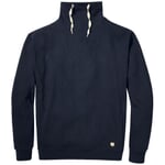 Heren sweatshirt met opstaande kraag Donkerblauw