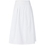 Ladies maxi skirt wide waistband, white