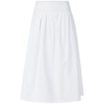 Maxi-jupe femme à large ceinture, blanc