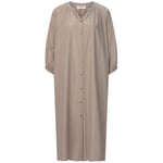 Ladies dress buttoned Sand